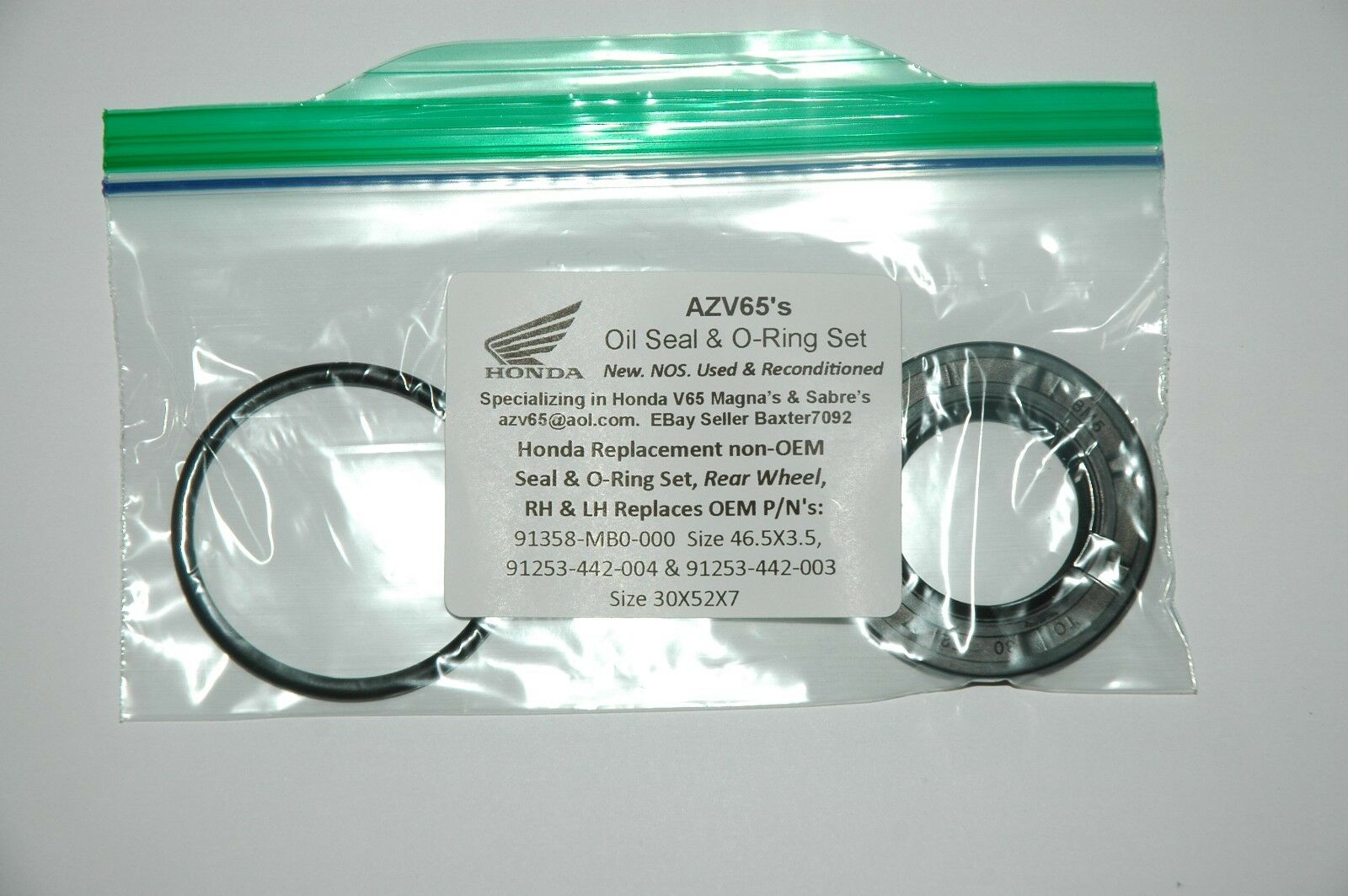 Honda V65 VF1100C Magna ALL, VF1100S Sabre ALL, Front & Rear Wheel Seals Qty 4