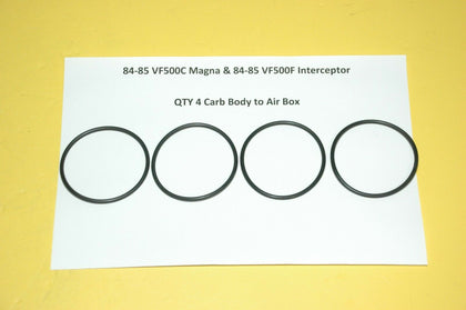 Honda 84-85 VF500C Magna & 84-85 VF500F Intercepter V4 Carb to Air Box O-rings - V65 Magna's And Sabre's Of Arizona
